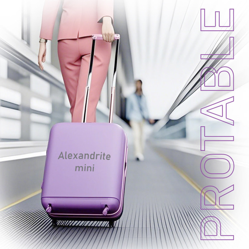 알렉산드라이트 미니 휴대용 뷰티 장비 스마트 터치 전원 공급 장치 부품 바이슨 라이트 앤 이지 755nm 미니 기계 알렉산드라이트 755nm 레이저 제모